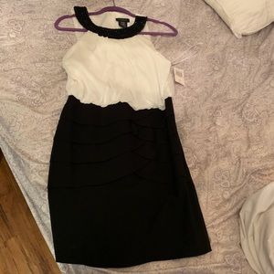 Classy black and white dress